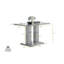 Edzard Modern Double Pedestal High Gloss Dining Table Set with 4 Luxury Velvet Dining Chairs-101482808-86712919