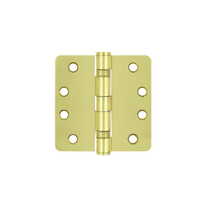 102'' x 102'' Steel Butt Bearing Hinge, Polished Brass