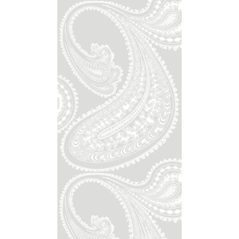 Rajapur Paisley Wallpaper Roll, White/Lilac