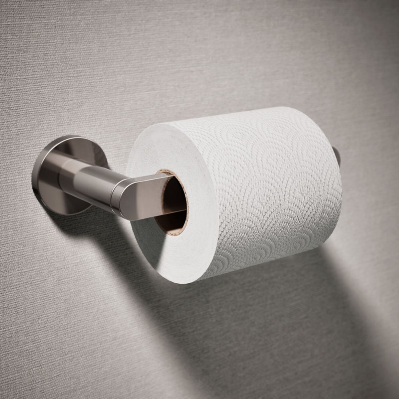 Wall Mount Toilet Paper Holder, Vibrant Titanium