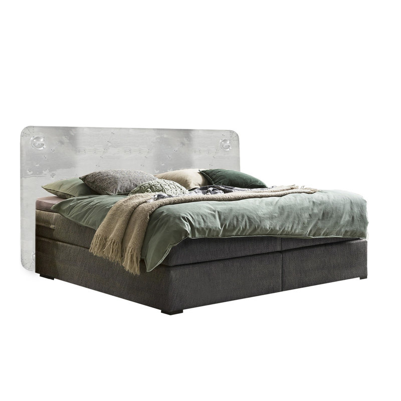 Airman Upholstered UK Super King - DE 180 X 200 Cm Ottoman Storage Bed with Mattress