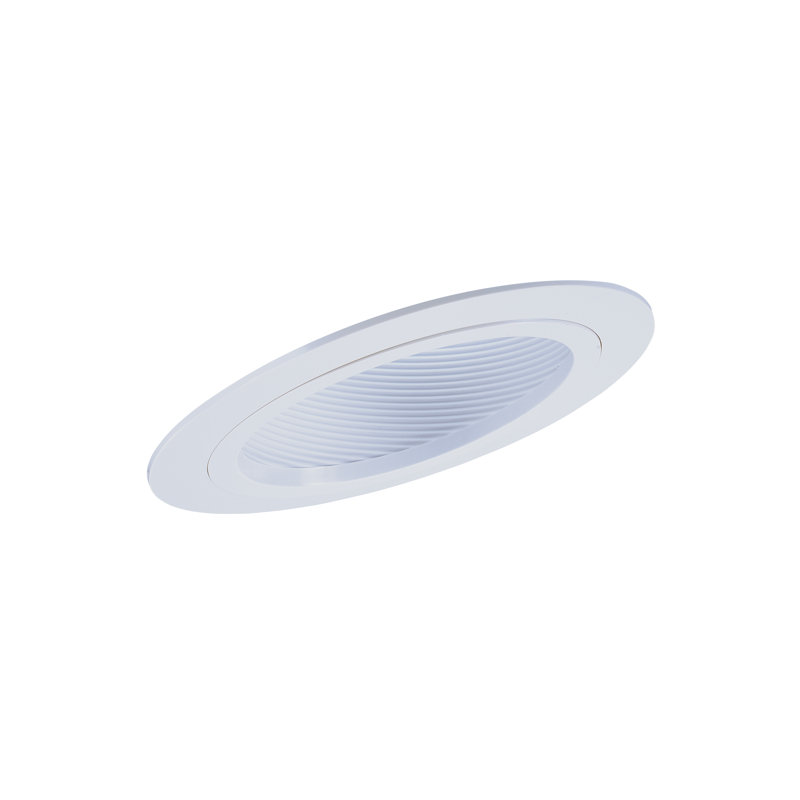 White Aluminum 6'' Sloped Recessed Trim Light Fixture