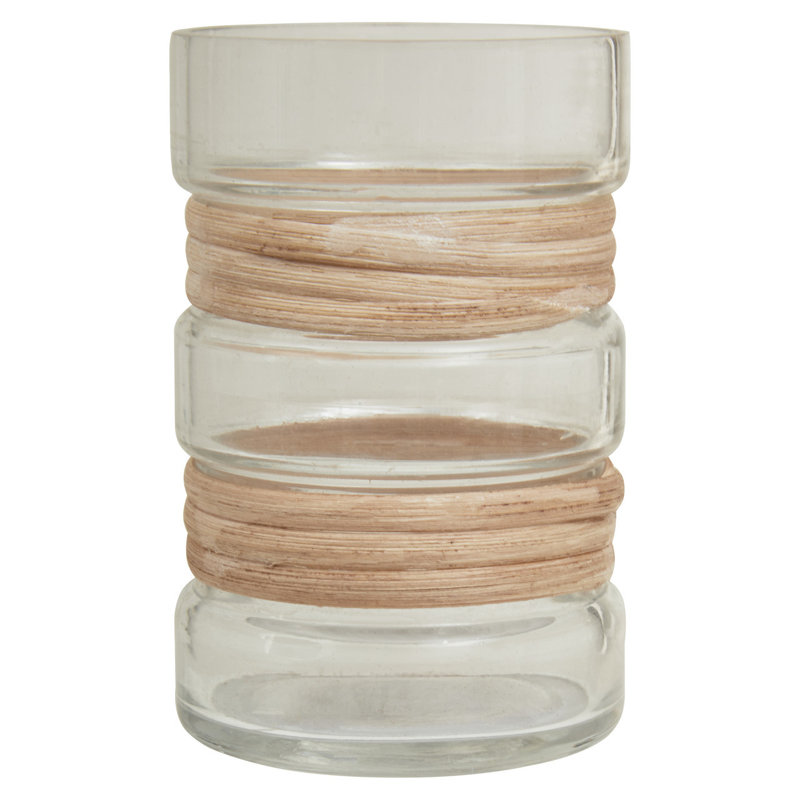 Amea Glass Table Vase, 10cm H x 6.50cm W x 6.50cm D