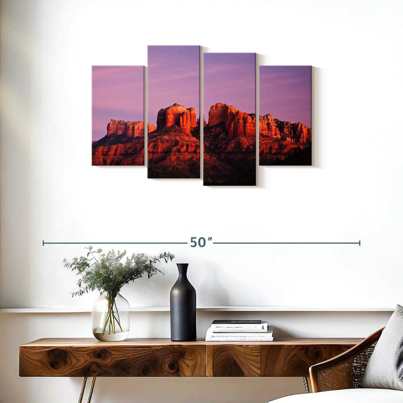 Keesha Cathedral Rock Red Sunset, 22" H x 36" W