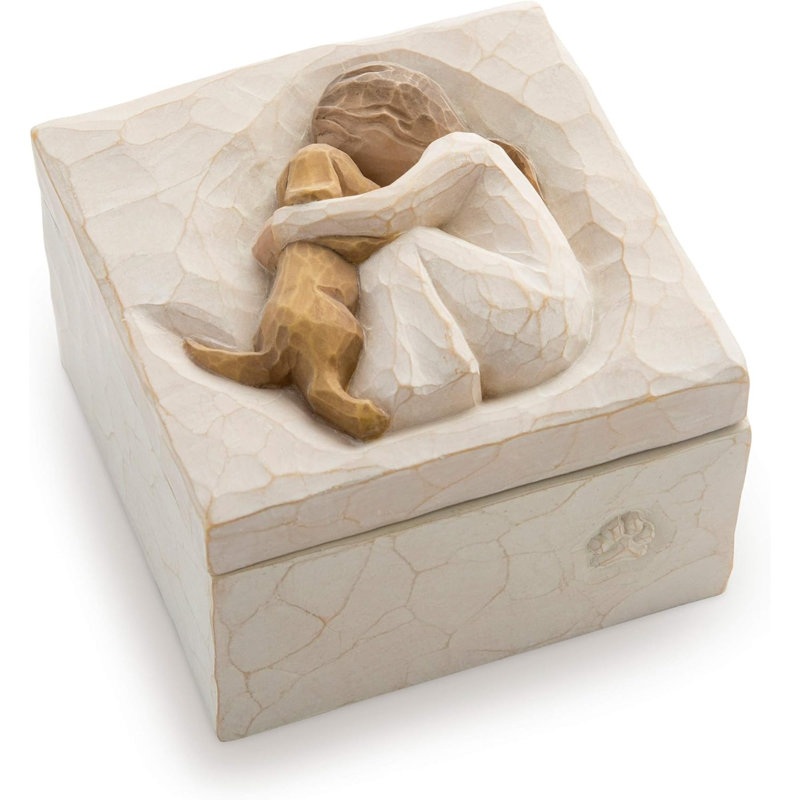True, Sculpted Hand-Painted Keepsake Box