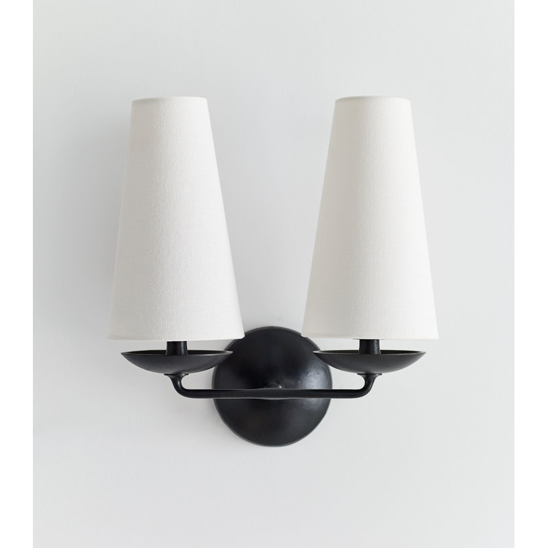 AERIN Fontaine Double Sconce, Aged Iron