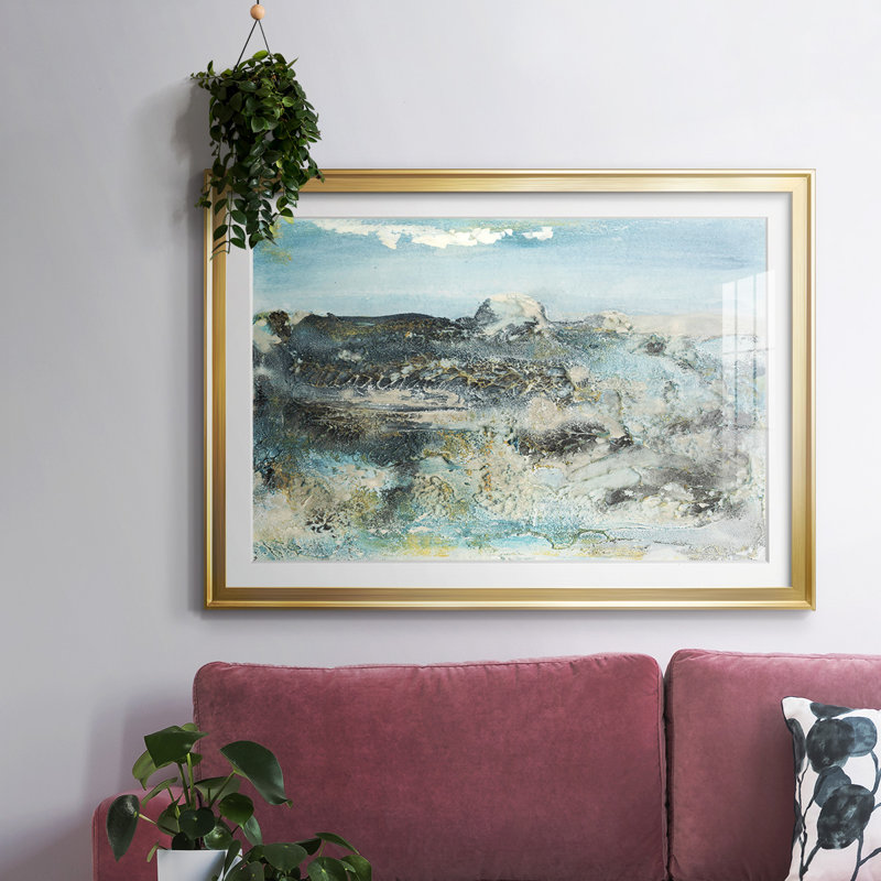 Motif de paix I, impression sur papier, Or, H 27 po x l 39 po x P 1,5 po