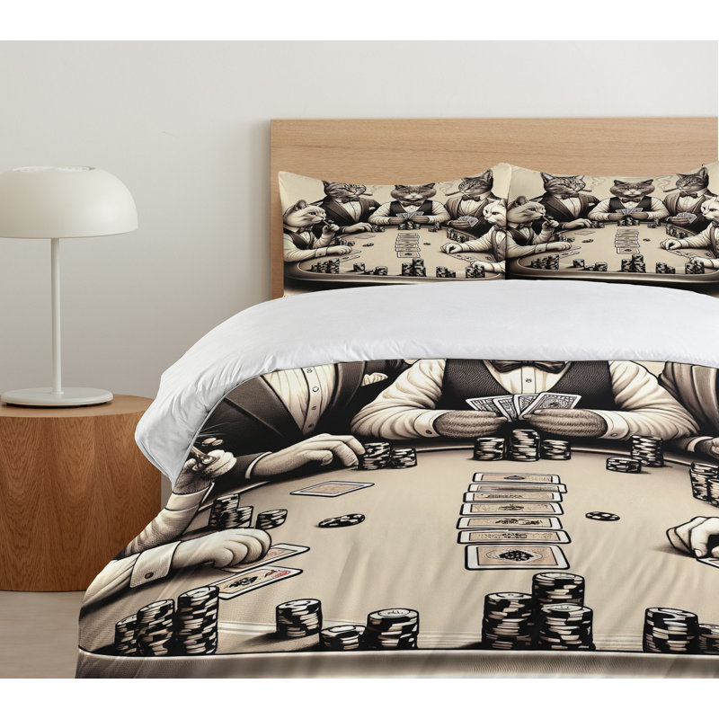 Cat Duvet Cover, California King Duvet Cover + 2 Standard Shams