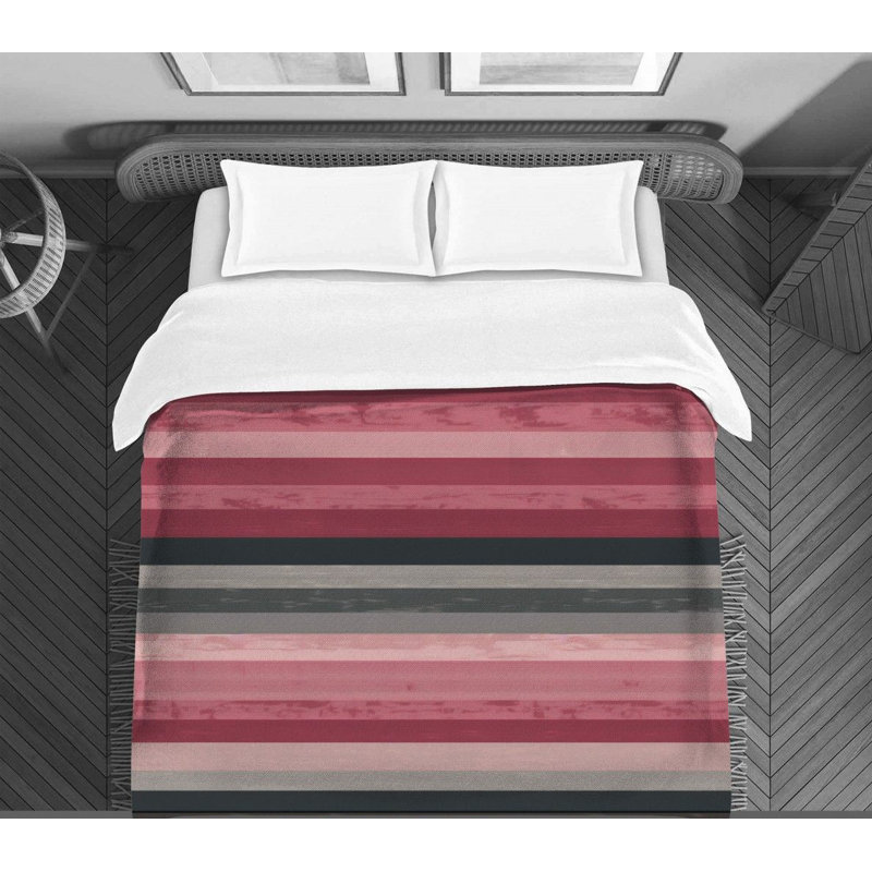 Polyester Striped Comforter, Twin Extra Long Comforter