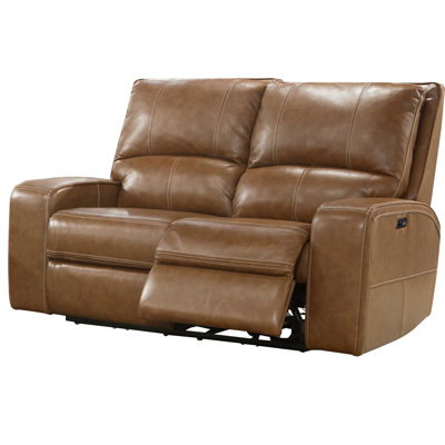 Mikey 64" Square Arm Power Reclining Loveseat