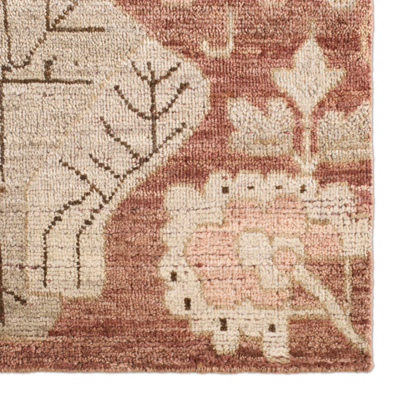 Jaipur Living Plumari Handknotted Transitional Red Area Rug (6'X9'), Rectangle 6' x 9'