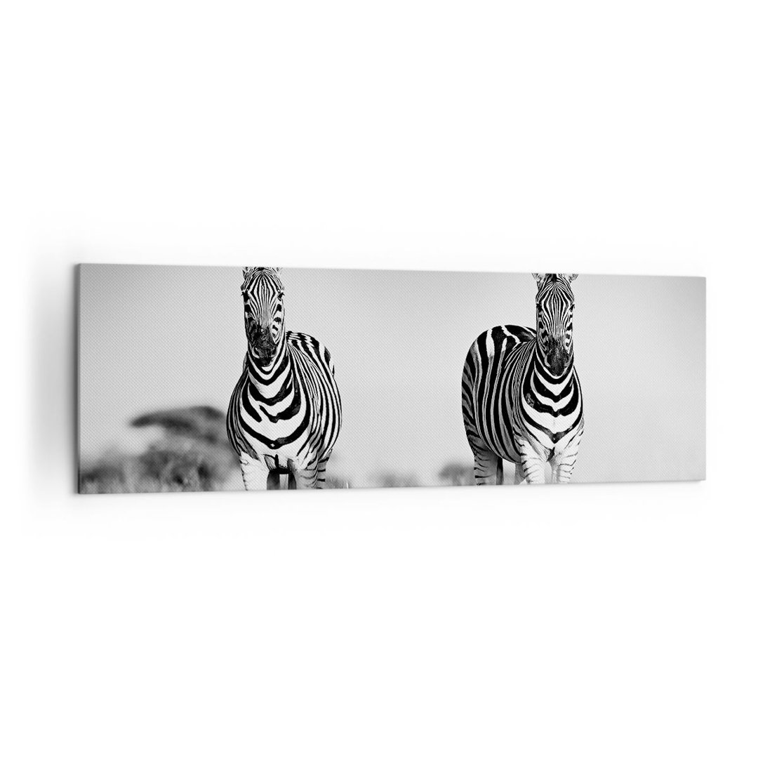 Leinwandbild Zebras Black and White