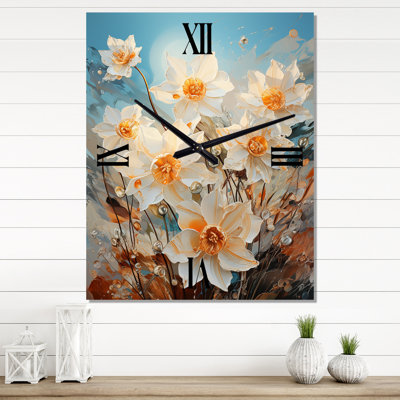 Aasma - Horloge murale champ de fleurs