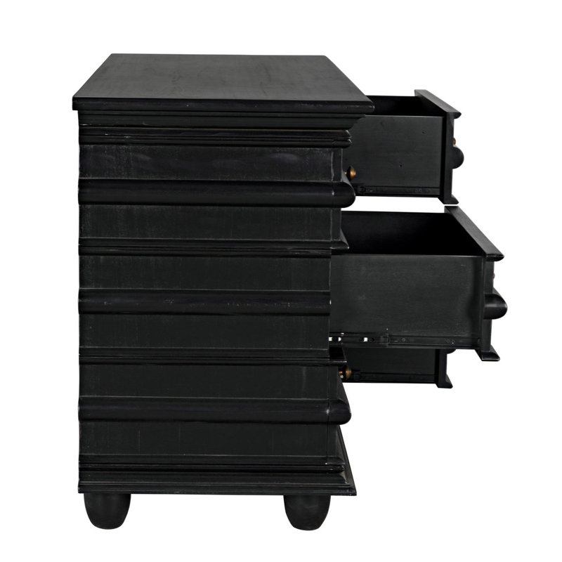 Ascona 6 - Drawer Dresser, Hand Rubbed Black