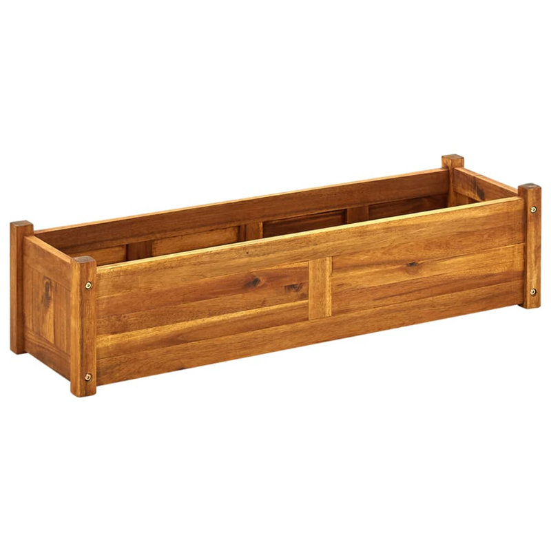 Lit surélevé pour jardin vidaXL, platebande surélevée en bois pour fleurs et plantes, pot à fleurs en bois d'acacia massif, pour l'extérieur et l'intérieur, brun
