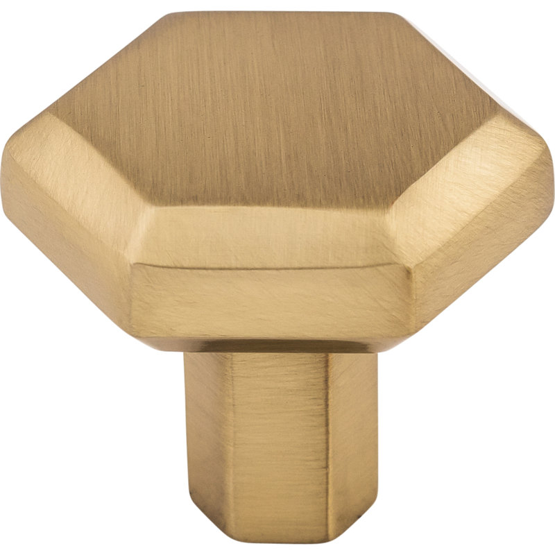Lydia Square Knob, Honey Bronze, 1 1/4" Length