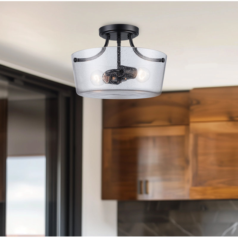Plafonnier encastré 2 lumières Mod Pod, Noir