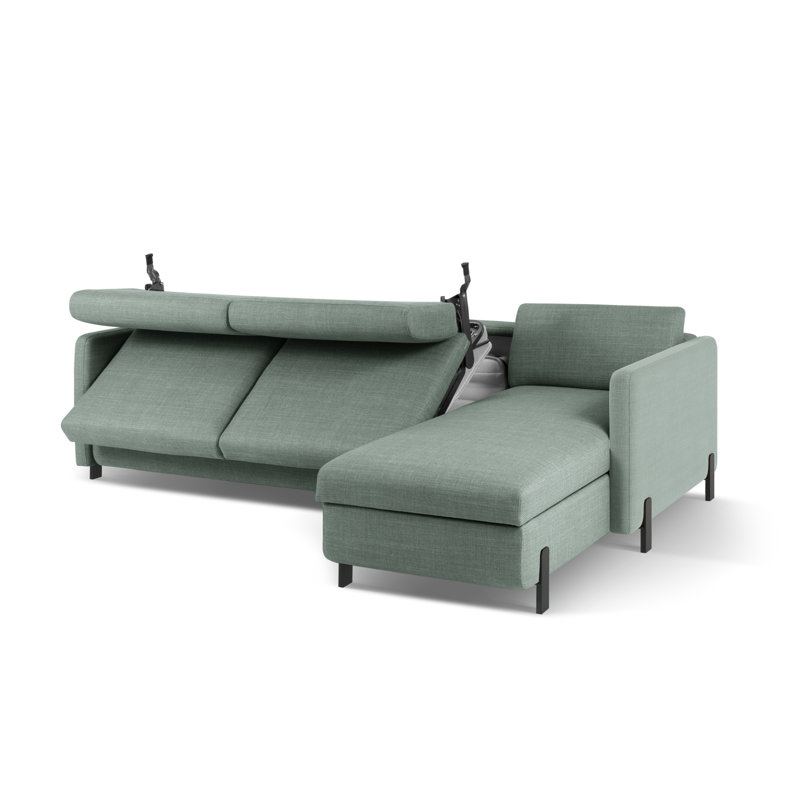 Bejna 3 Seater Sofa Bed, Right Hand Facing, Mint, 80cm H x 280cm W x 170cm D