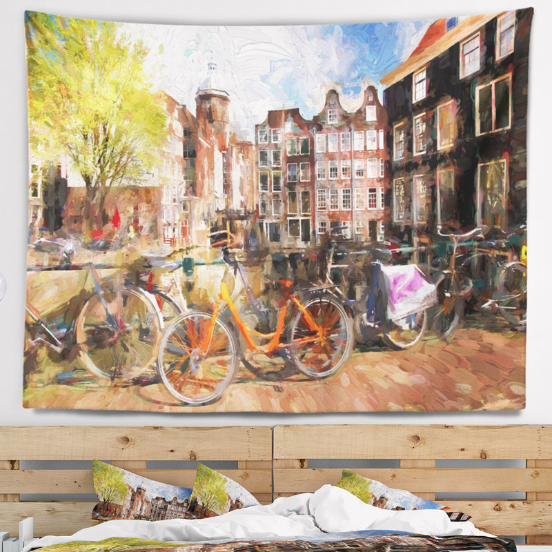 Paysage amsterdam city artwork tapisserie, H 68 po x l 80 po