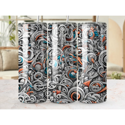 Choose Handmade Tumblers 591ml Vacuum Insulated Stainless Steel (18/8) Travel Tumbler with Straw