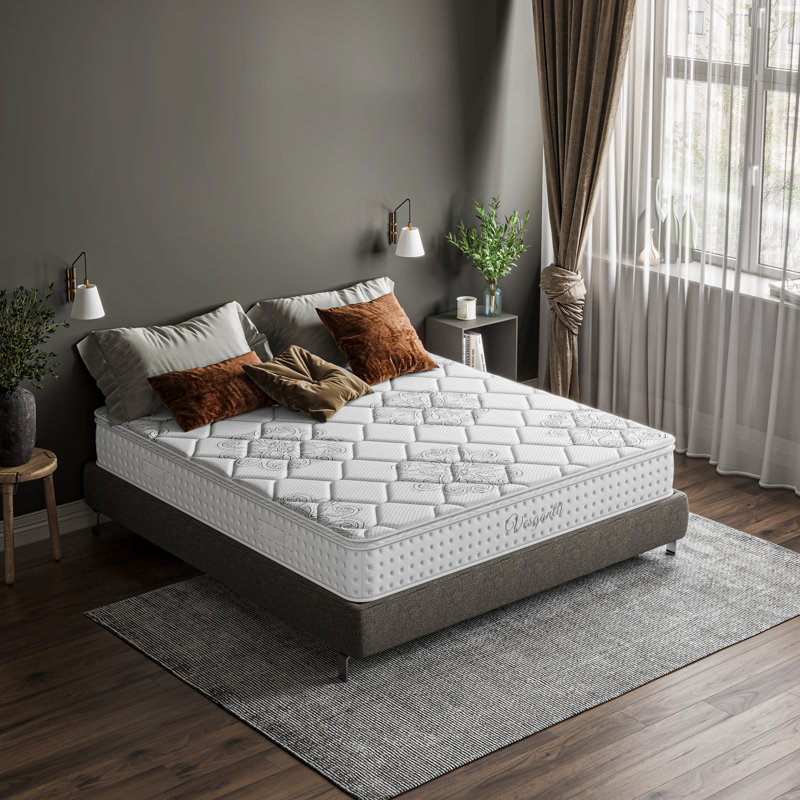 Vesgantti Pillow Top Pocket Sprung 400 Mattress, European Double (140 x 200cm)