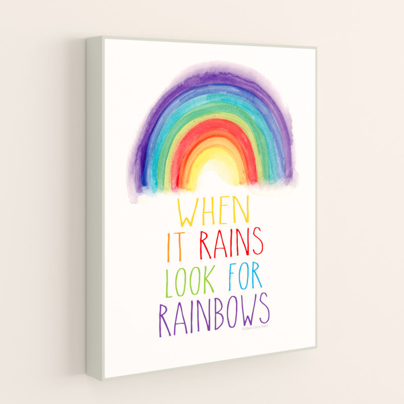 «Look For Rainbows», art sur toile, 10 po x 15 po, Plaque murale