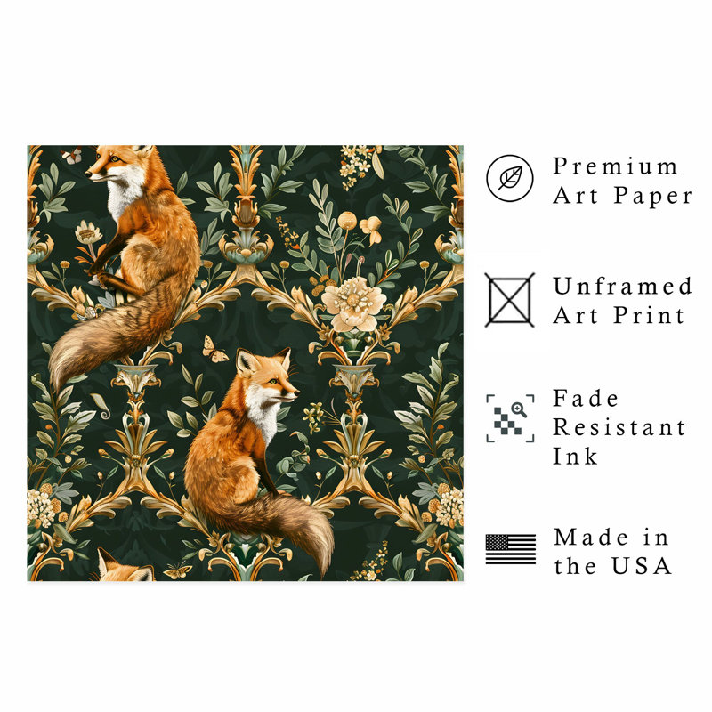 Reproduction d'art sans cadre, animaux, renard