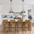 White Phoenix Tail Pendant Light