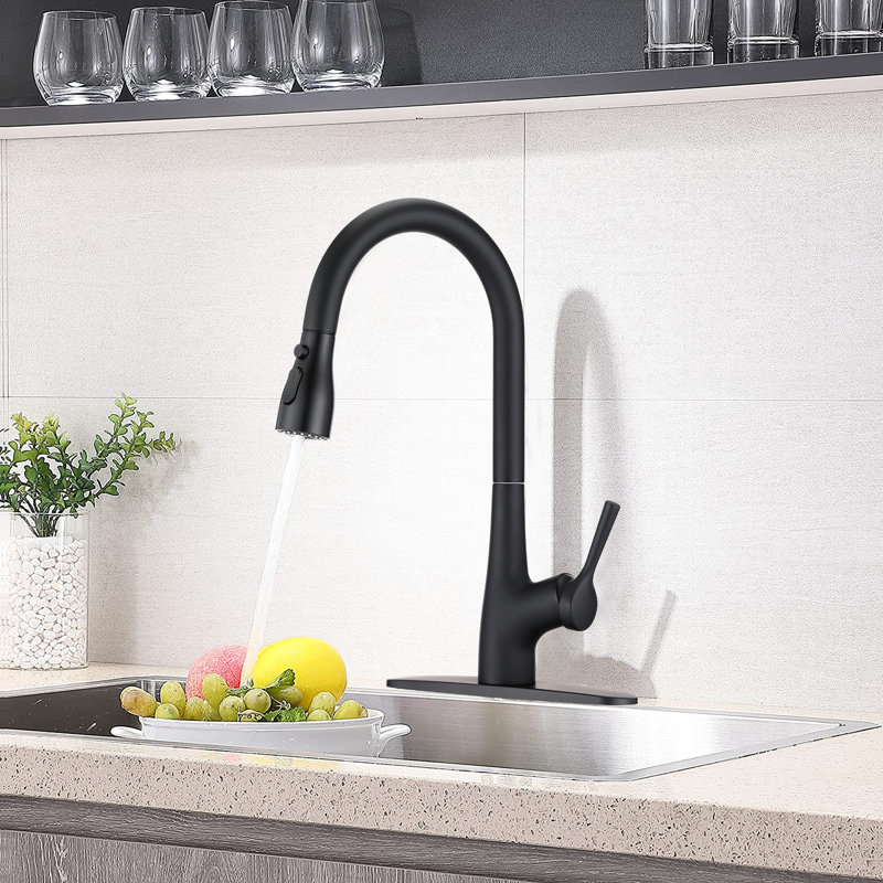 Robinet d'évier noir Scratch Matte
