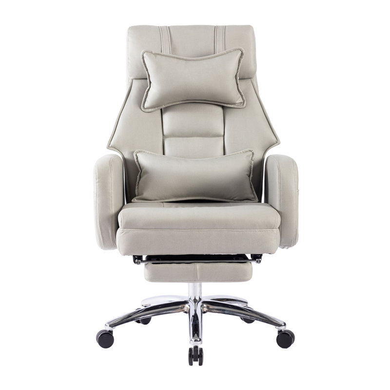 Latitude Run Adjustable Reclining Ergonomic Swiveling PC & Racing Game Chair, Gray