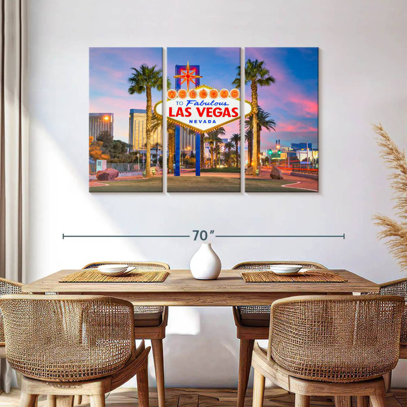 Signe emblématique de Sebbie Las Vegas, H 36 po x l 57 po