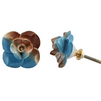 Hand Painted Flower Novelty Knob