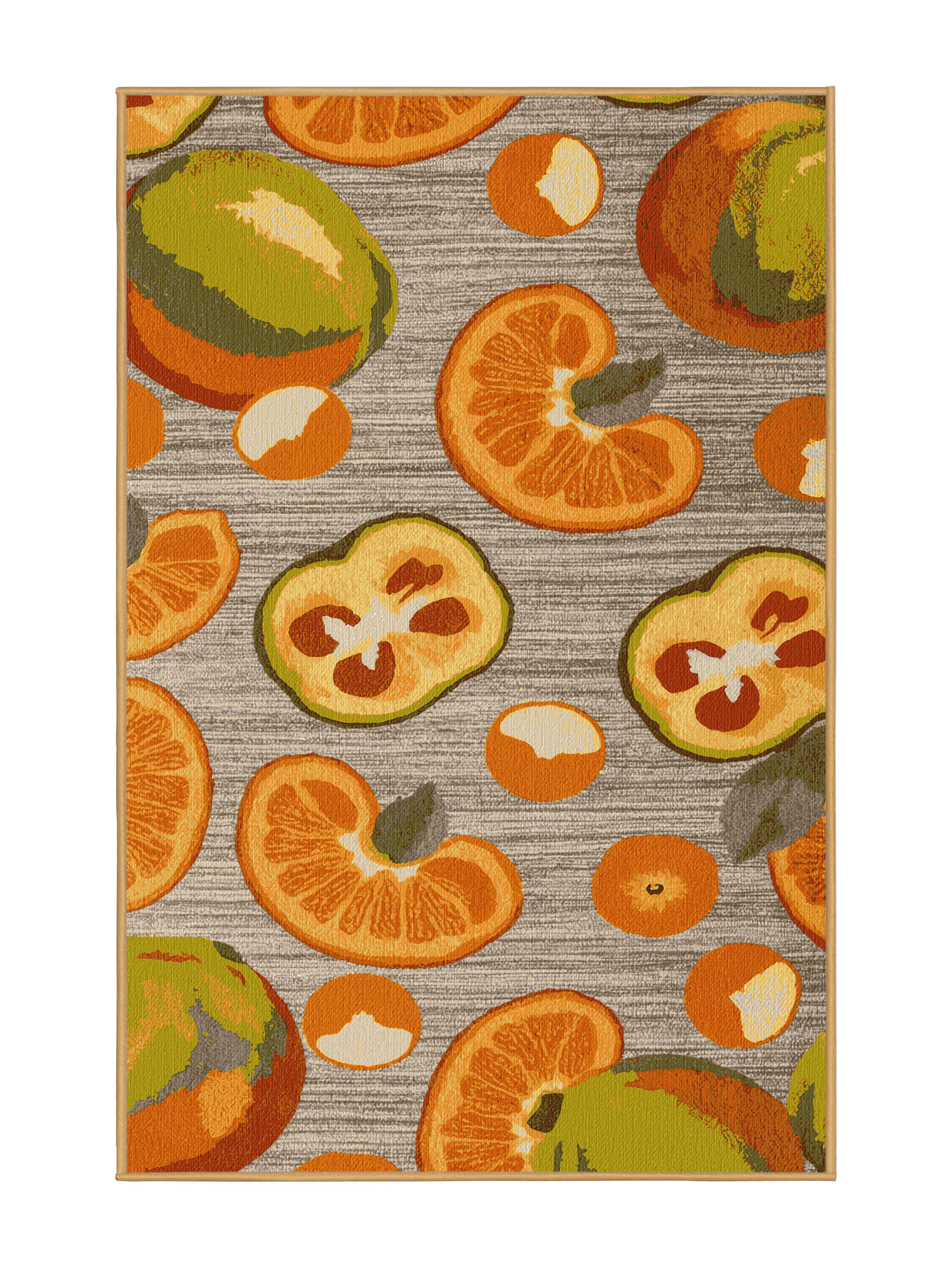 One Allium Way® Washable Kumquat Fruits Area Rug | Wayfair