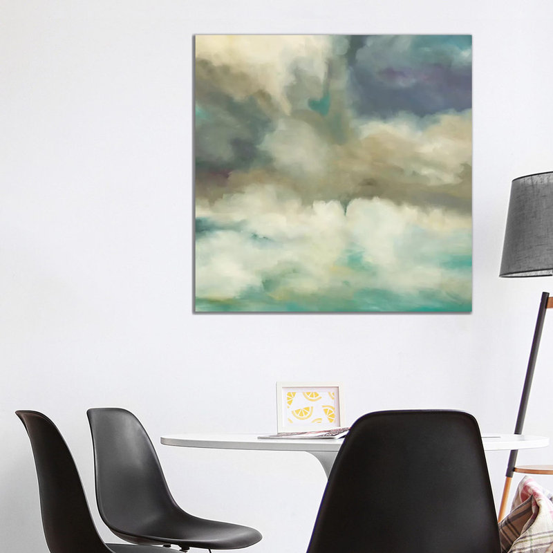 « gathering storm », impression sur toile, H 37 po x l 37 po x P 1,5 po, Pas de tapis, Toile tendue