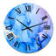 Horloge murale moderne mauve et bleue-1421475369