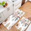 Tapis de cuisine antidérapant à motif floral pastel doux, 2 pièces