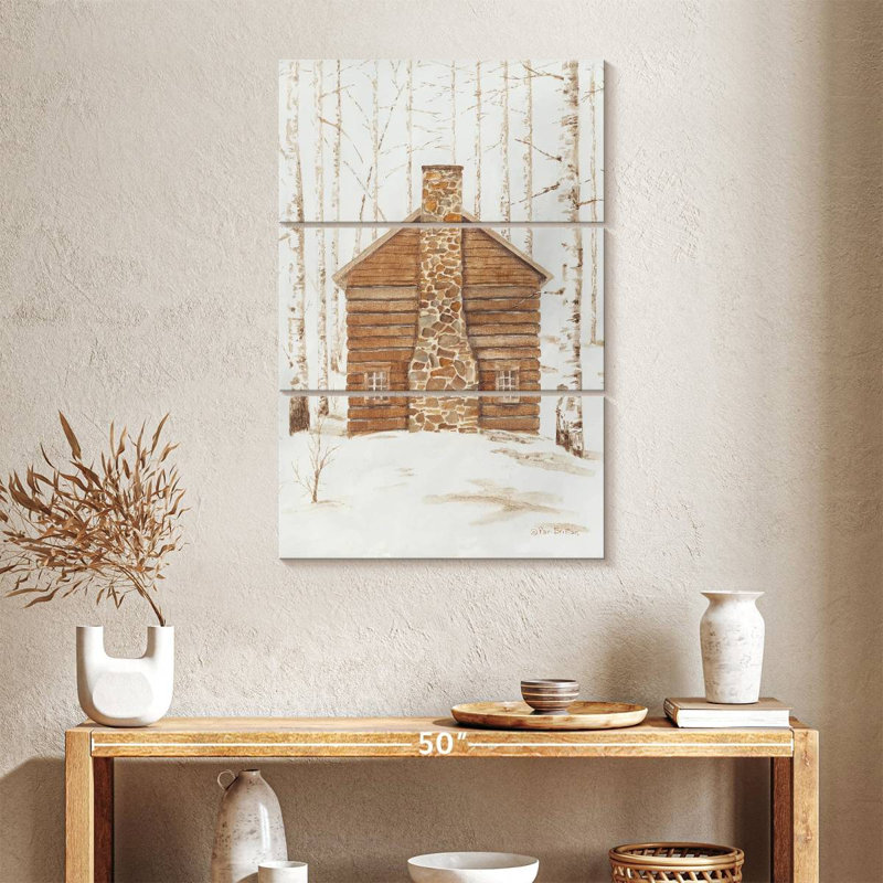 Lilie Wintery Cabin, 38" H x 24" W