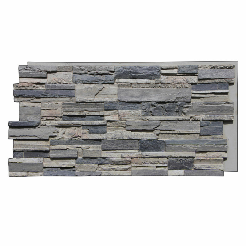 Panneau mural 3D 24 po x 49 po Earth's Valley en renard gris