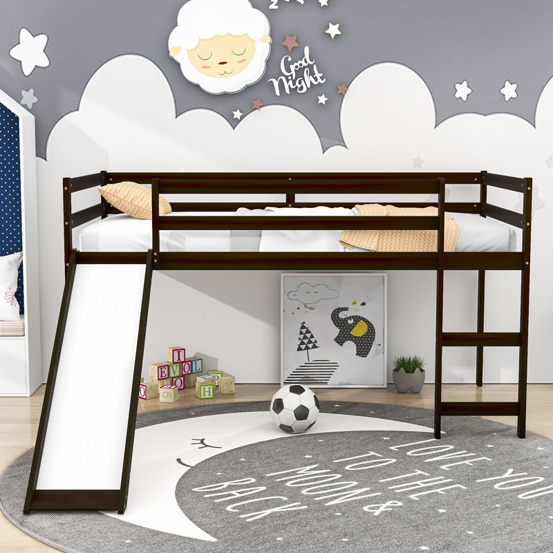 Lit mezzanine simple Emens par Harriet Bee, Espresso