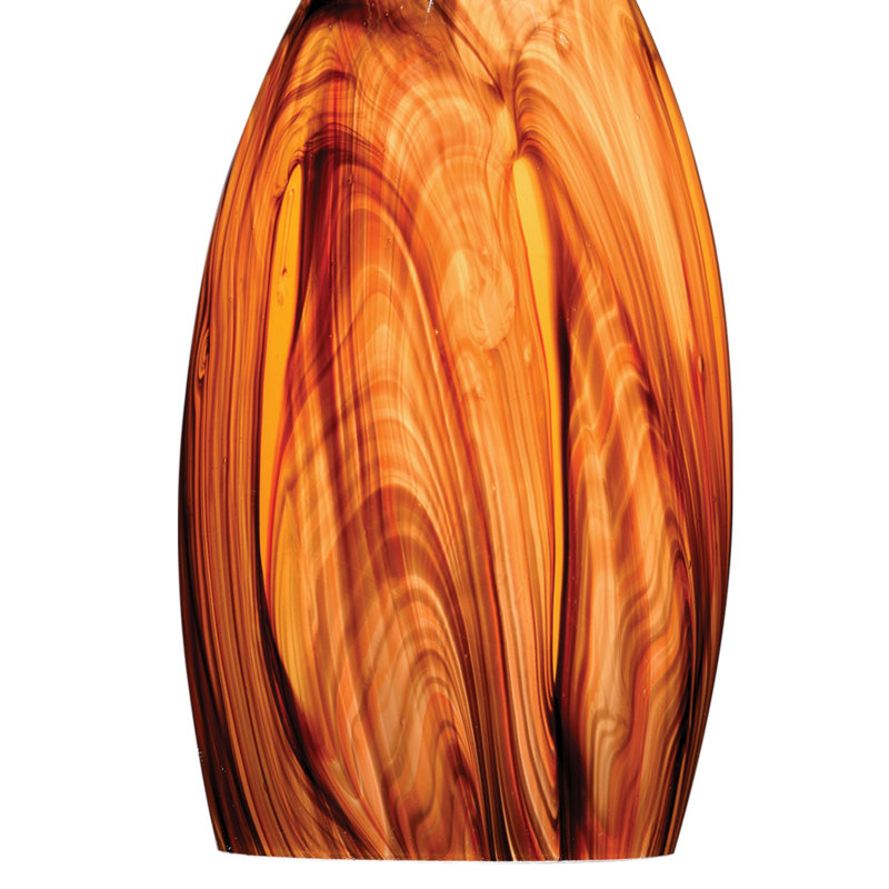 Finja 1 - Light Single Pendant, Oil Rubbed Bronze, Smoky Fire