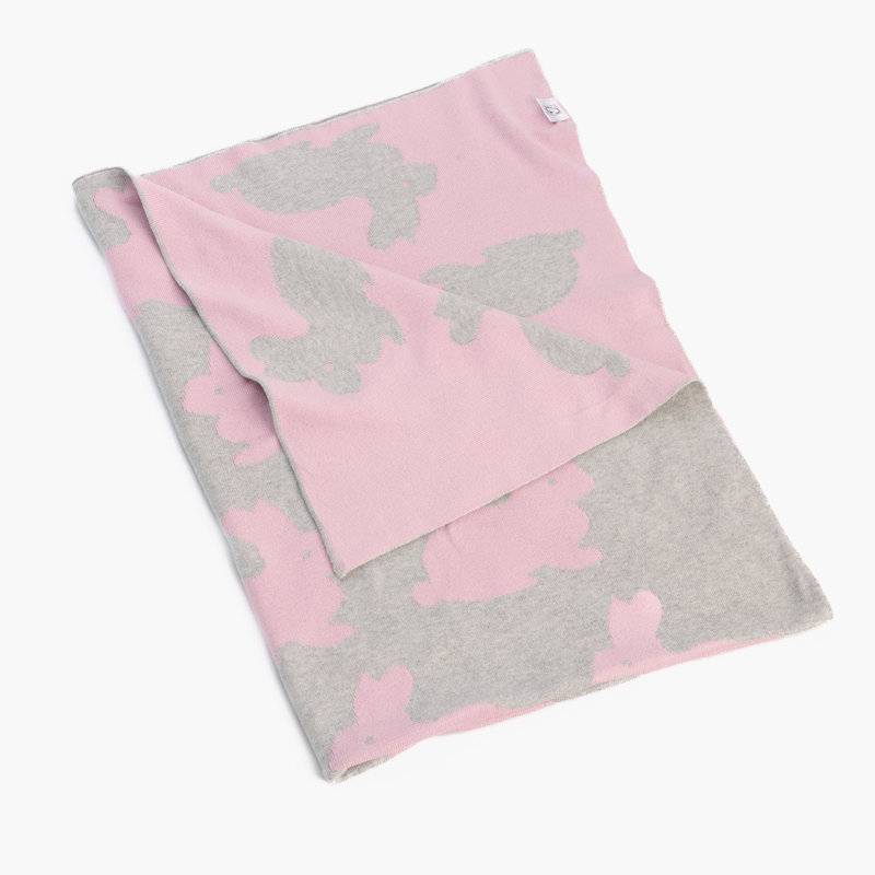 Baby Bunny Throw Blanket, Pink
