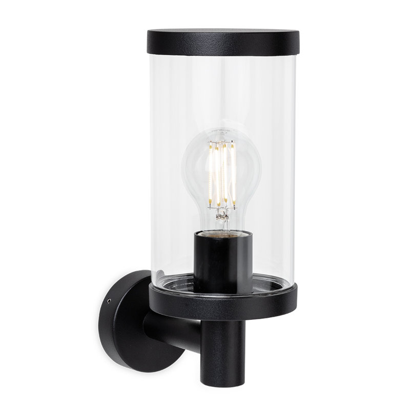 Black 290cm H Outdoor Armed Sconce