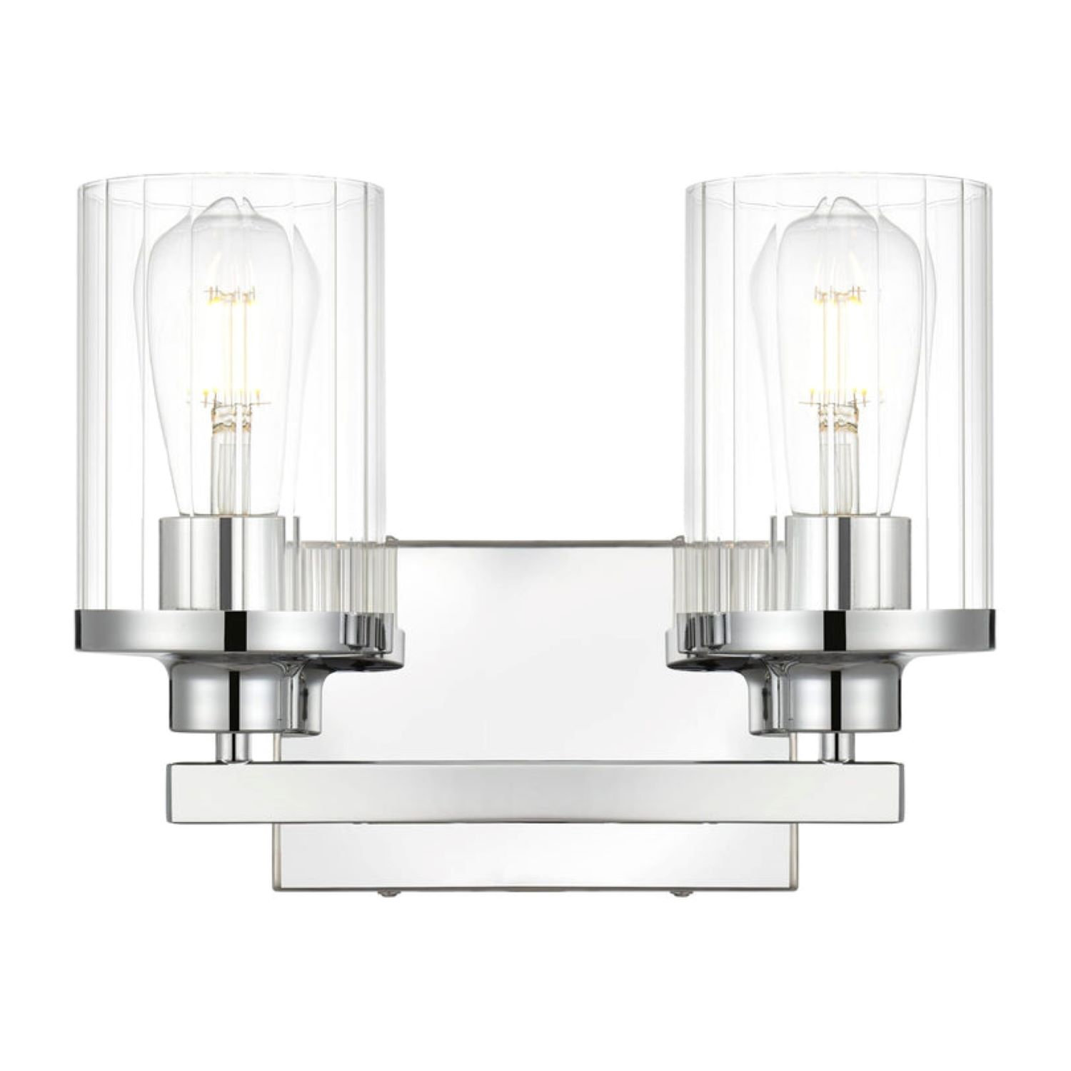 Dariela Dimmable Vanity Light, Chrome, 10" H x 12" W x 12" D, 2 Lights