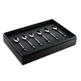 Linea Espresso Spoons Set - 6 Pieces - Black Gold