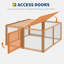 Poulailler pliant portatif et cage à lapins, petite course en bois avec portes supérieures et latérales-111679402