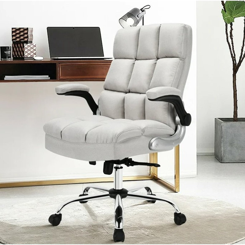 Dois Linen Executive Chair, Beige