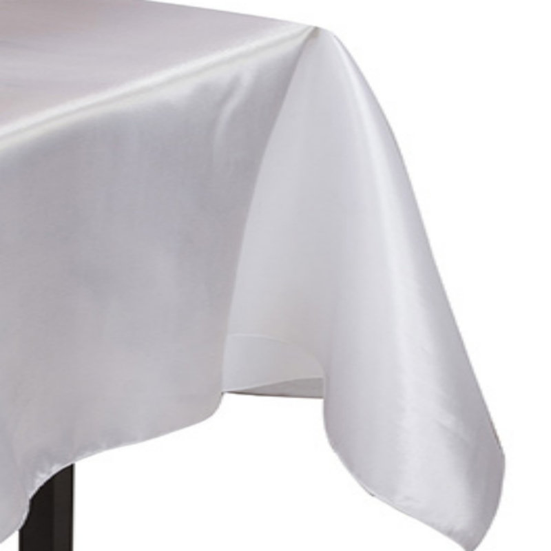 Nappe carrée, décoration de banquet de mariage, décoration de bureau de restaurant, housse de table carrée blanche pour les événements de banquet, 4 pièces
