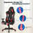 Ebern Designs Adjustable Reclining Ergonomic Swiveling PC & Racing Game Chair-2079339381