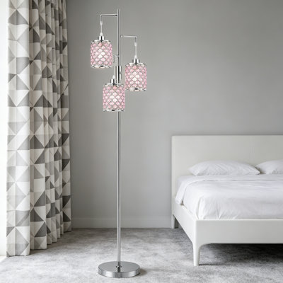 177.8cm Polished Column Floor Lamp