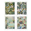 Encadré de peinture de jardin, plante de forêt, ensemble de 4 impressions murales géométriques abstraites encadrées sur papier, impression de 4 pièces-93012502-93012504